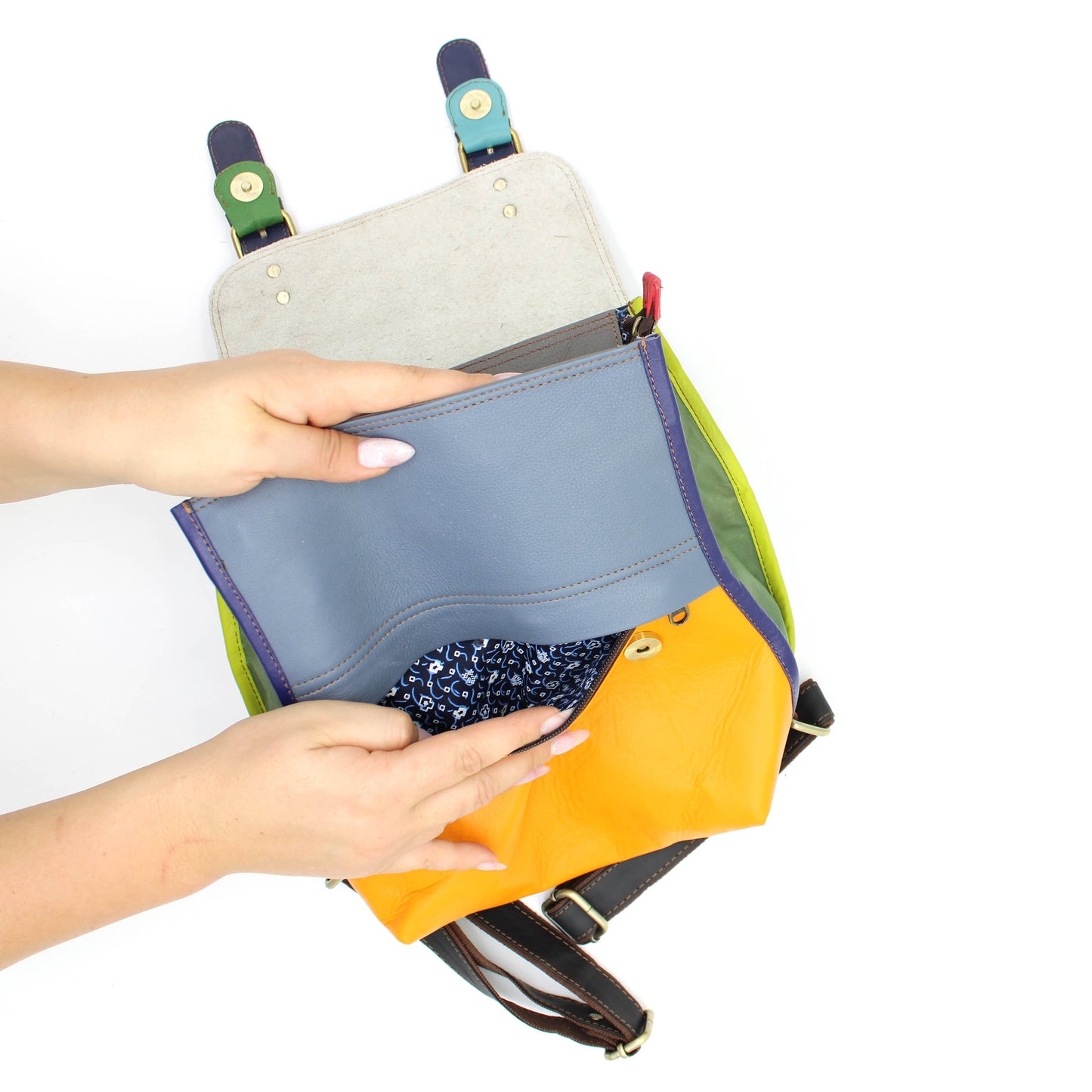 Freya Backpack/Crossbody - Upcycled Leather