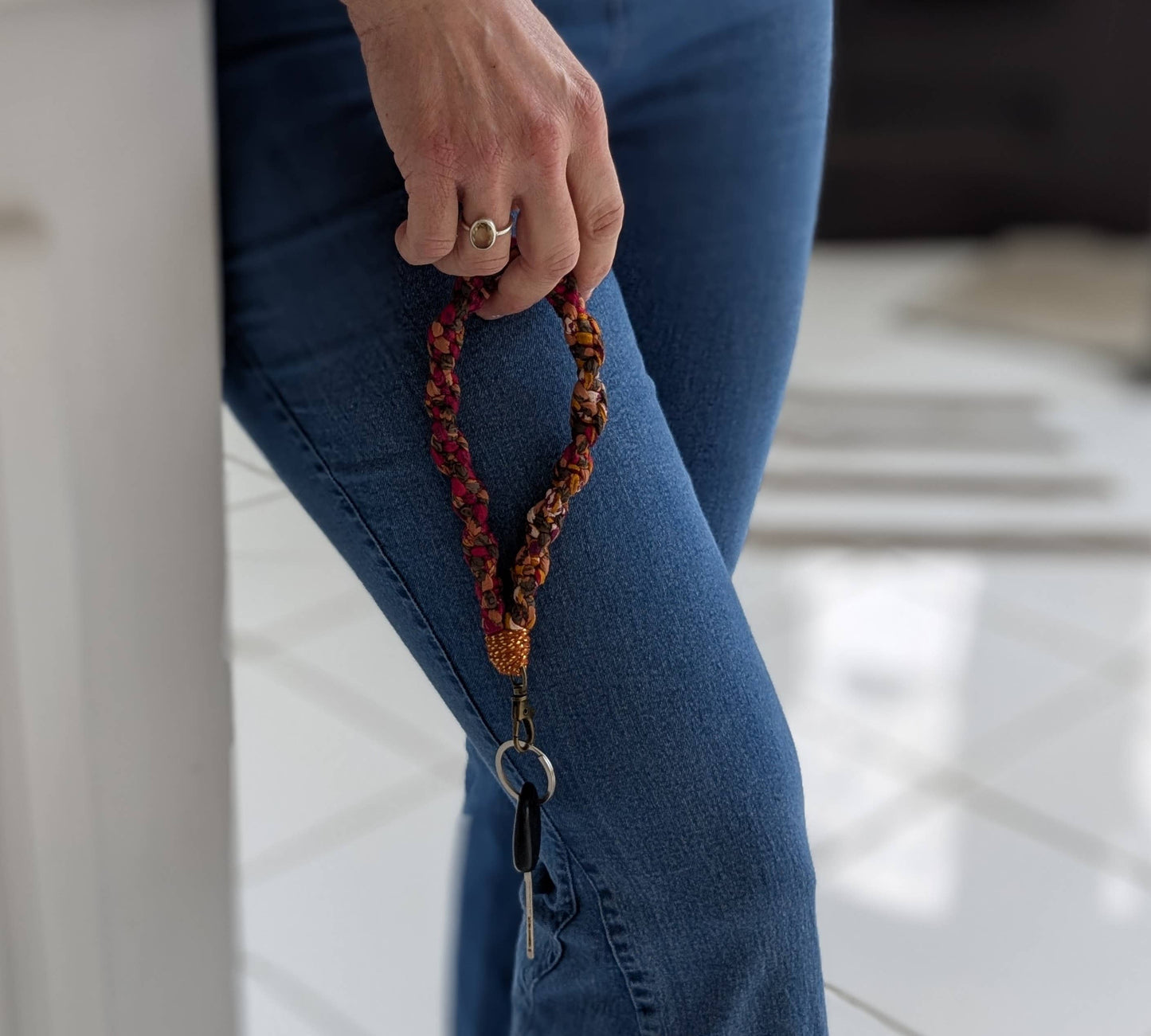 Woven Saree Keychain