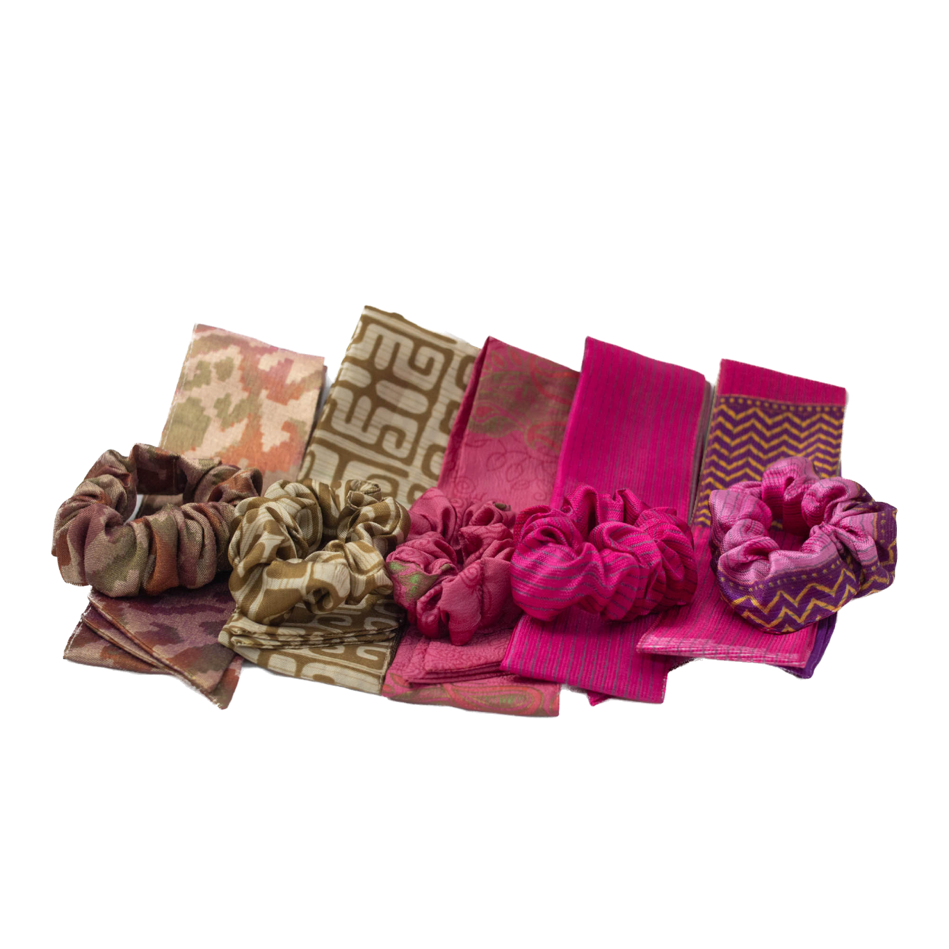 Silk Saree Wrap and Scrunchie Set