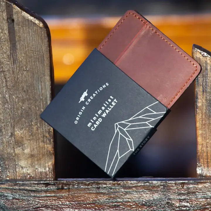 Slim Card Wallet-Saddle Brown