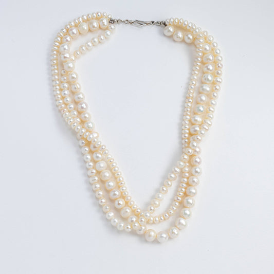 Triple-Strand Pearl Necklace