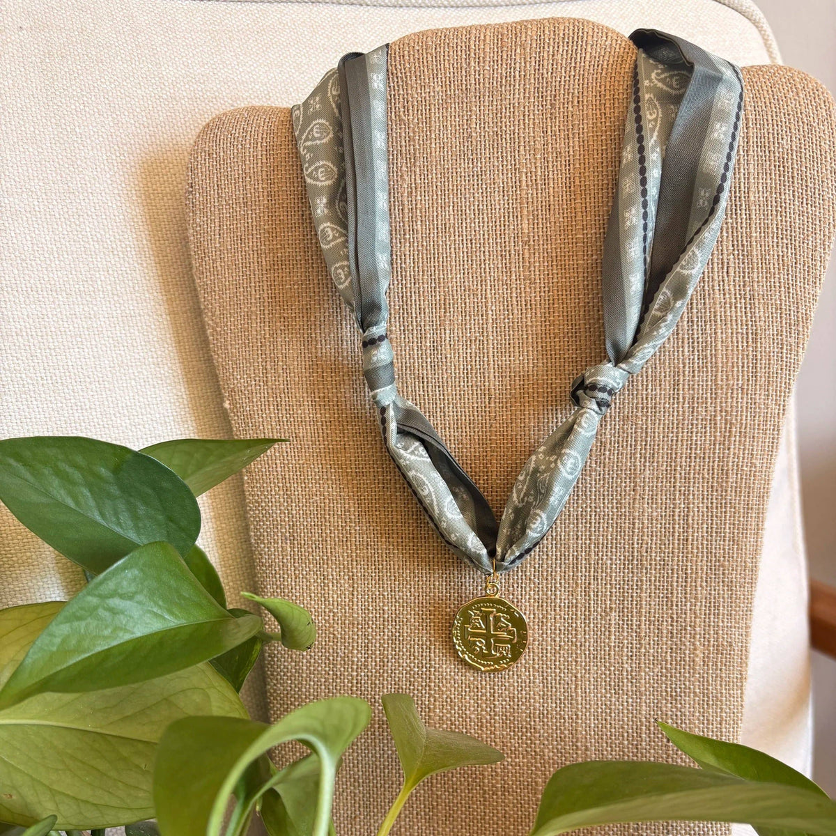 Celtic Cross Scarf Necklace