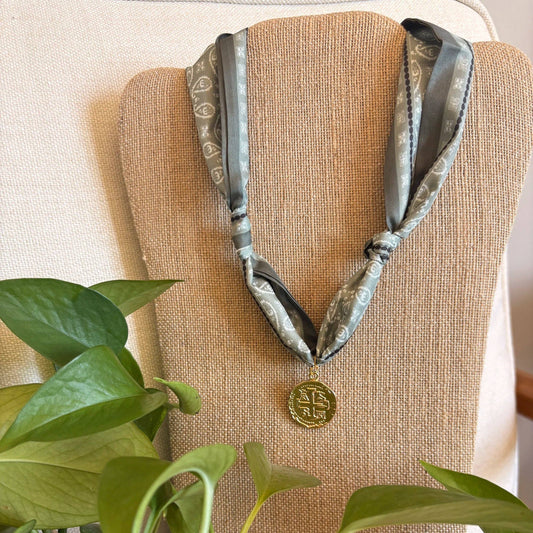 Celtic Cross Scarf Necklace