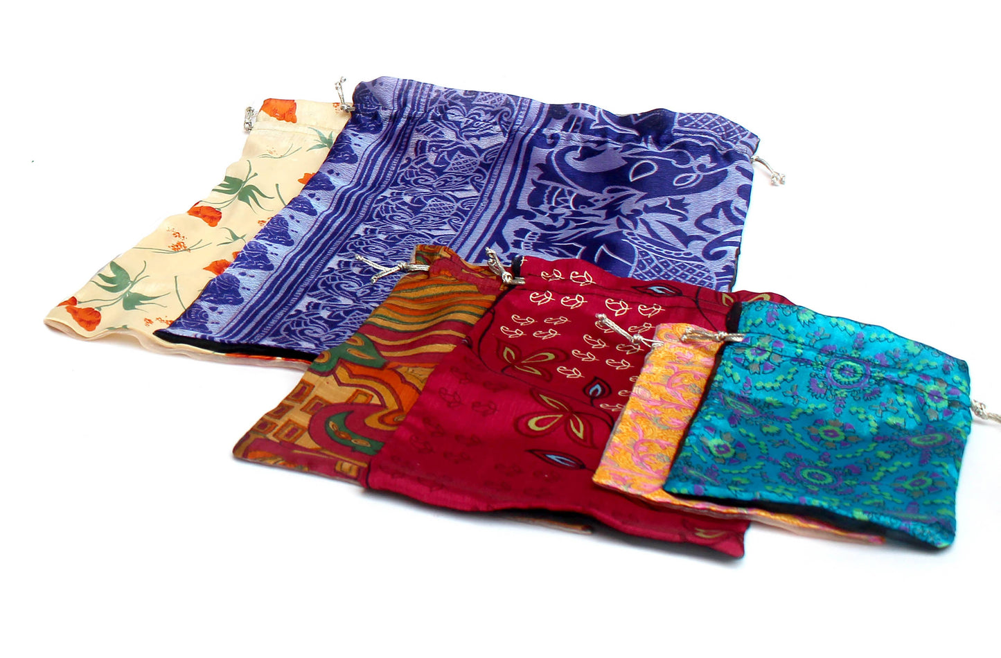 Upcycled Saree Gift Bags (Set of 3 Large)