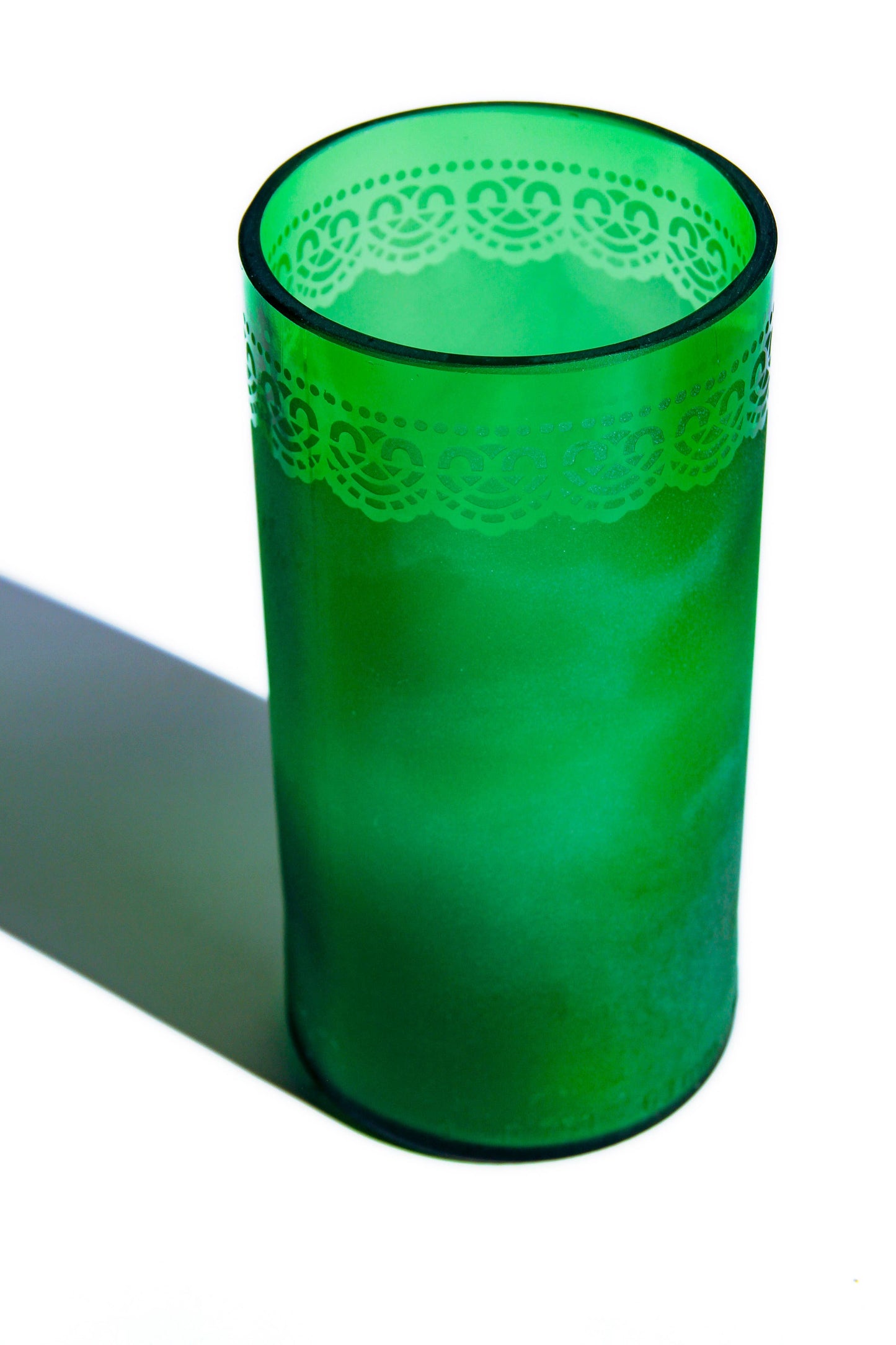 Dantelle Drinking Glasses Upcycled 2 Pack (12 oz)