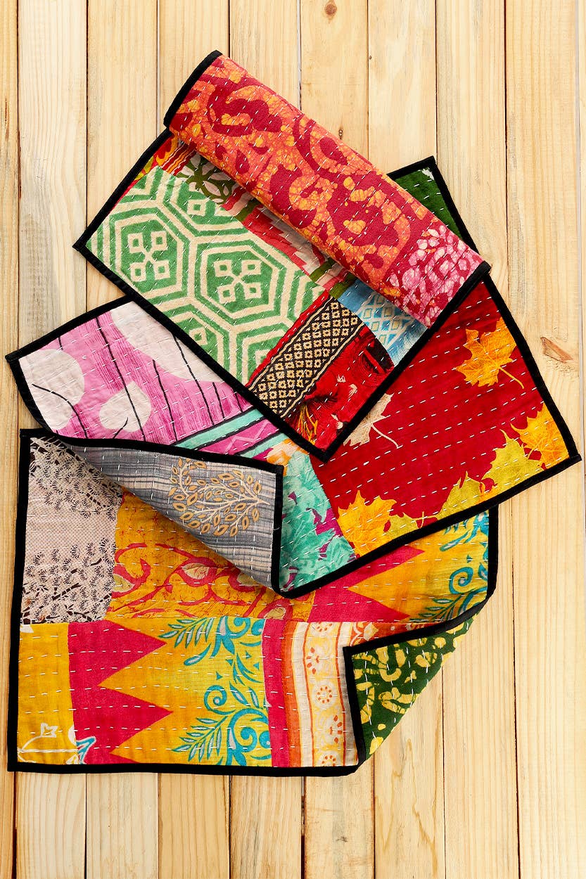 Kantha Placemats, Set of 4