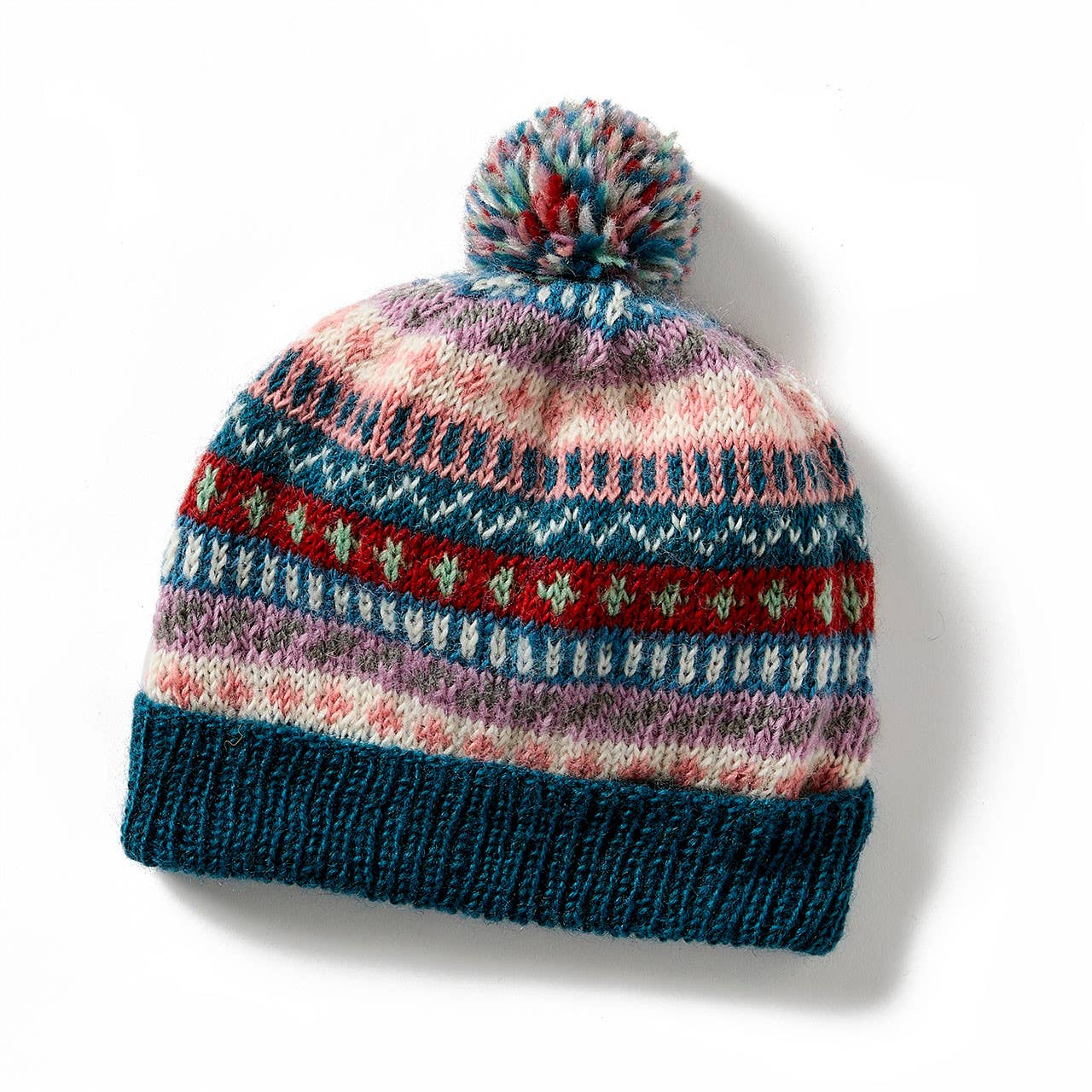 Nordic Knit Winter Pom Hat