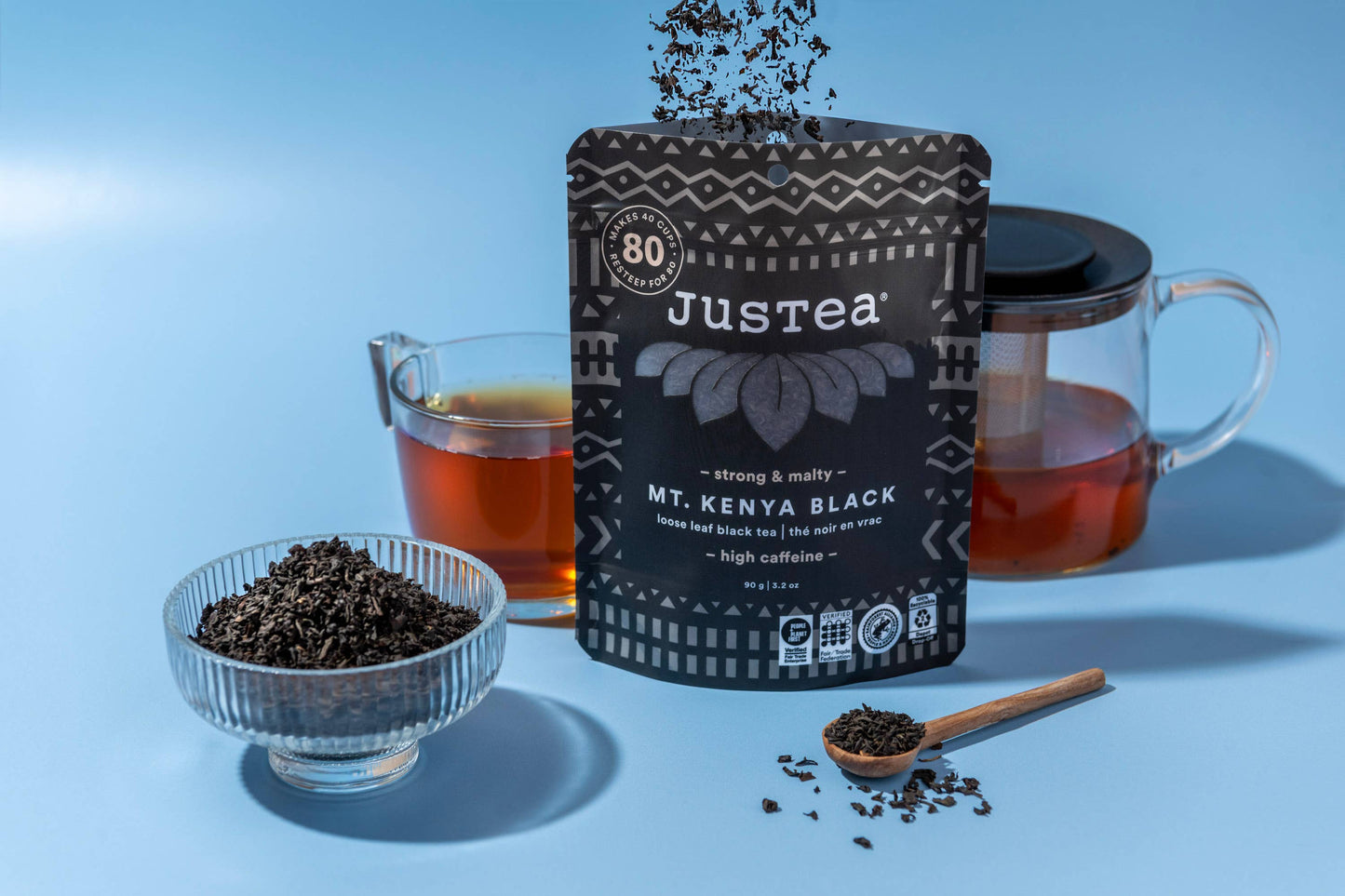 Mt. Kenya Black Stand-up Pouch-Organic, Fair-Trade Black Tea