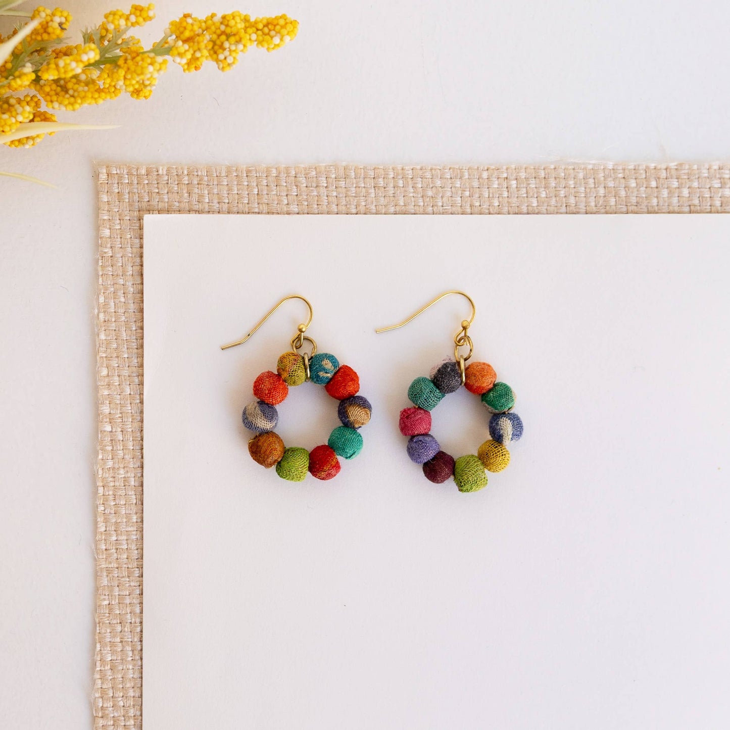 Kantha Petite Hoops