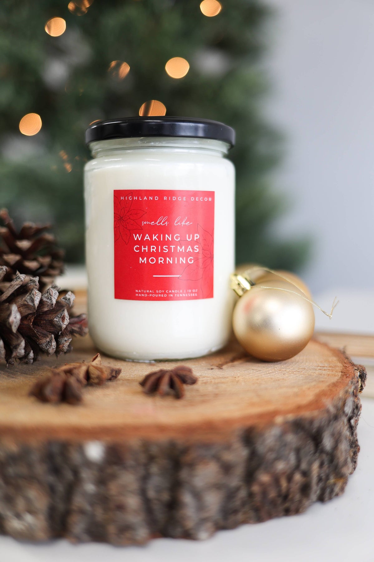 Warm Gingerbread "Waking Up Christmas Morning" Soy Candle