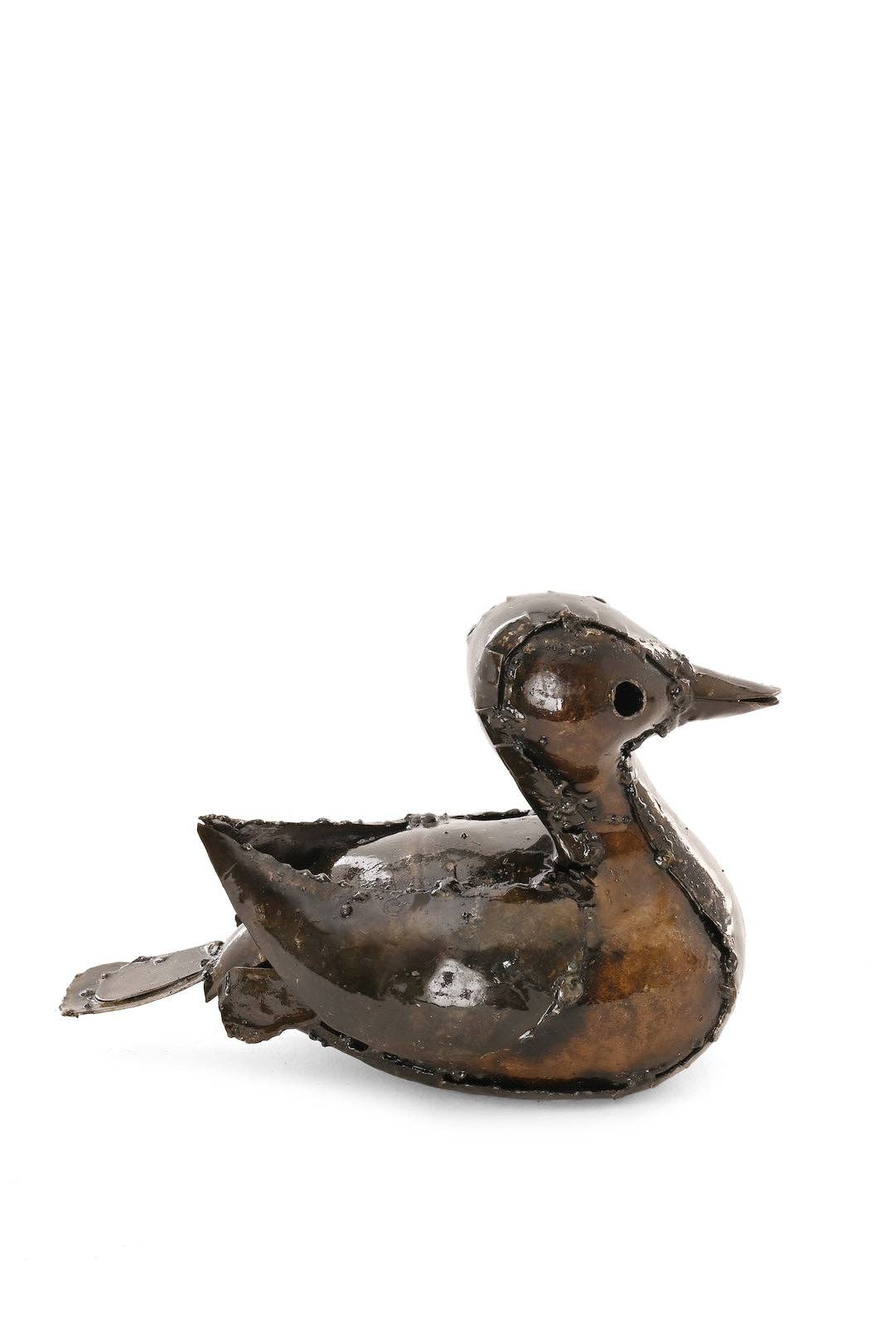 Resting Baby Gosling - Recycled Metal
