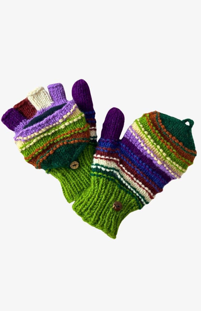 Handmade Fleece-Lined Glitten, Assorted Colors