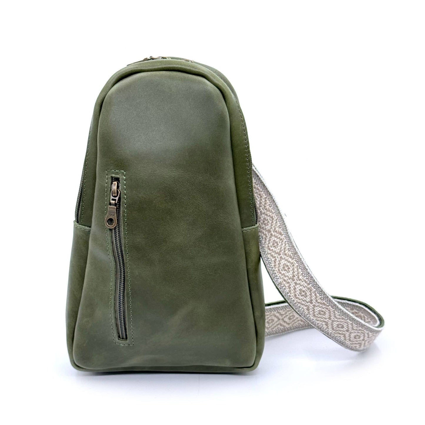 Sage Leather Sling Bag