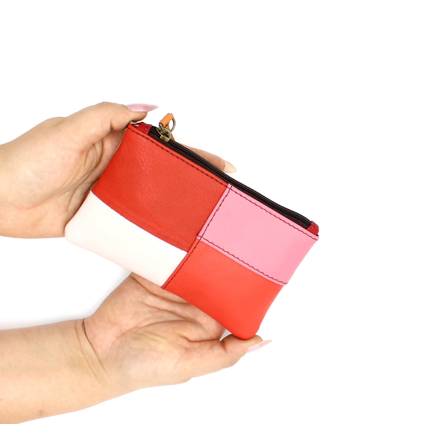 Patchwork Leather Pouch