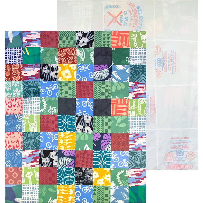 Patchwork Batik Throw Blanket