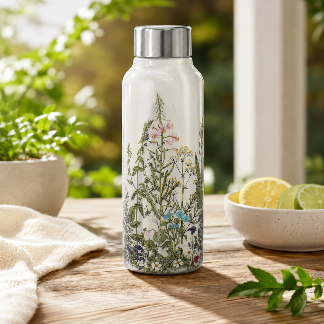 Botanical Stainless Steel Water Bottle