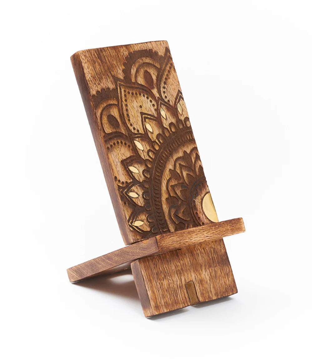 Mango Wood Phone Holder
