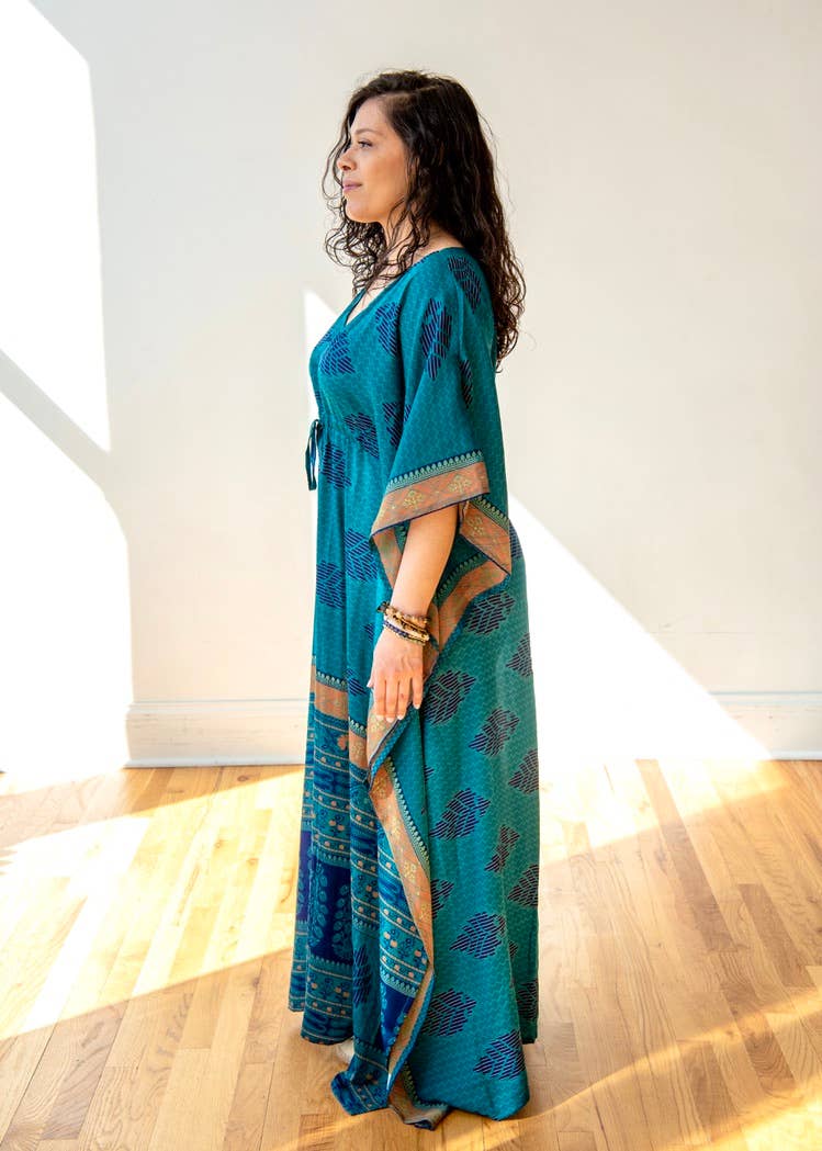 Sari Drawstring Kaftan