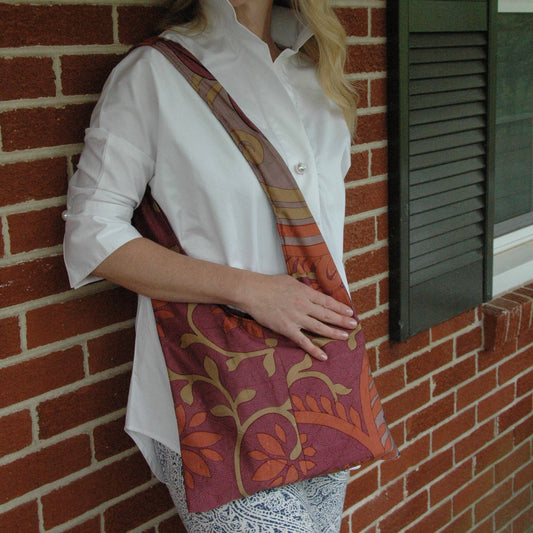 Upcycled Saree Market Bag