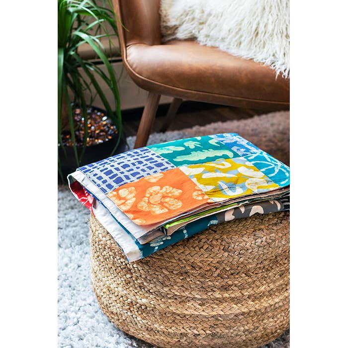 Patchwork Batik Throw Blanket