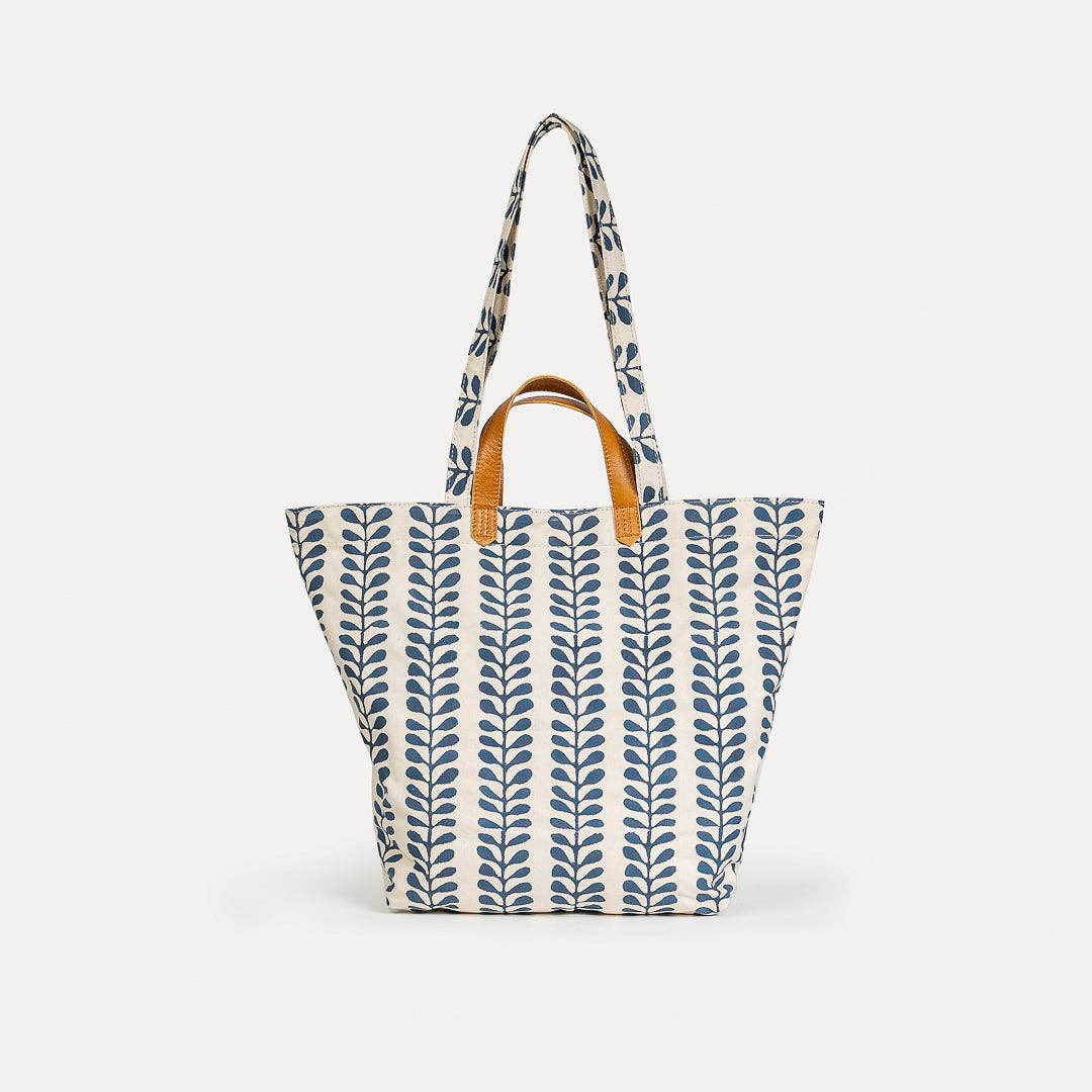 Carryall Tote - Indigo Fern