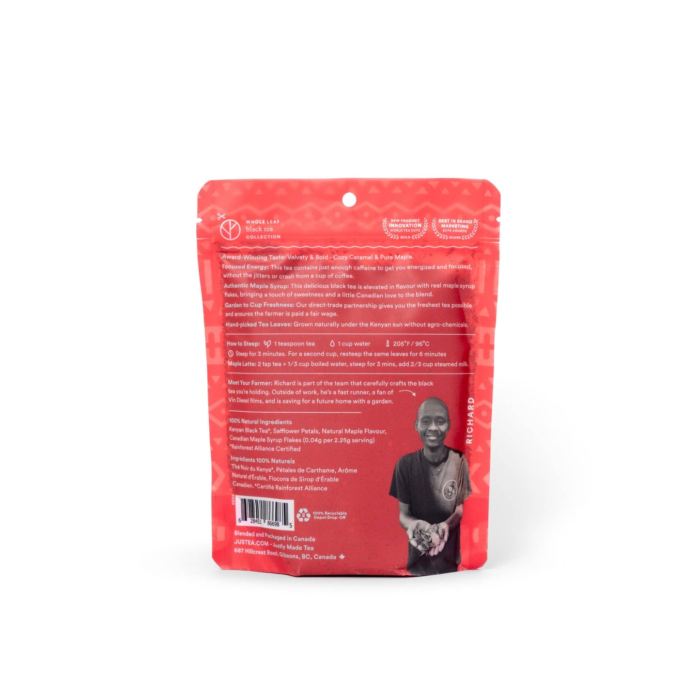 Canadian Maple Stand-up Pouch - Fair-Trade Black Tea