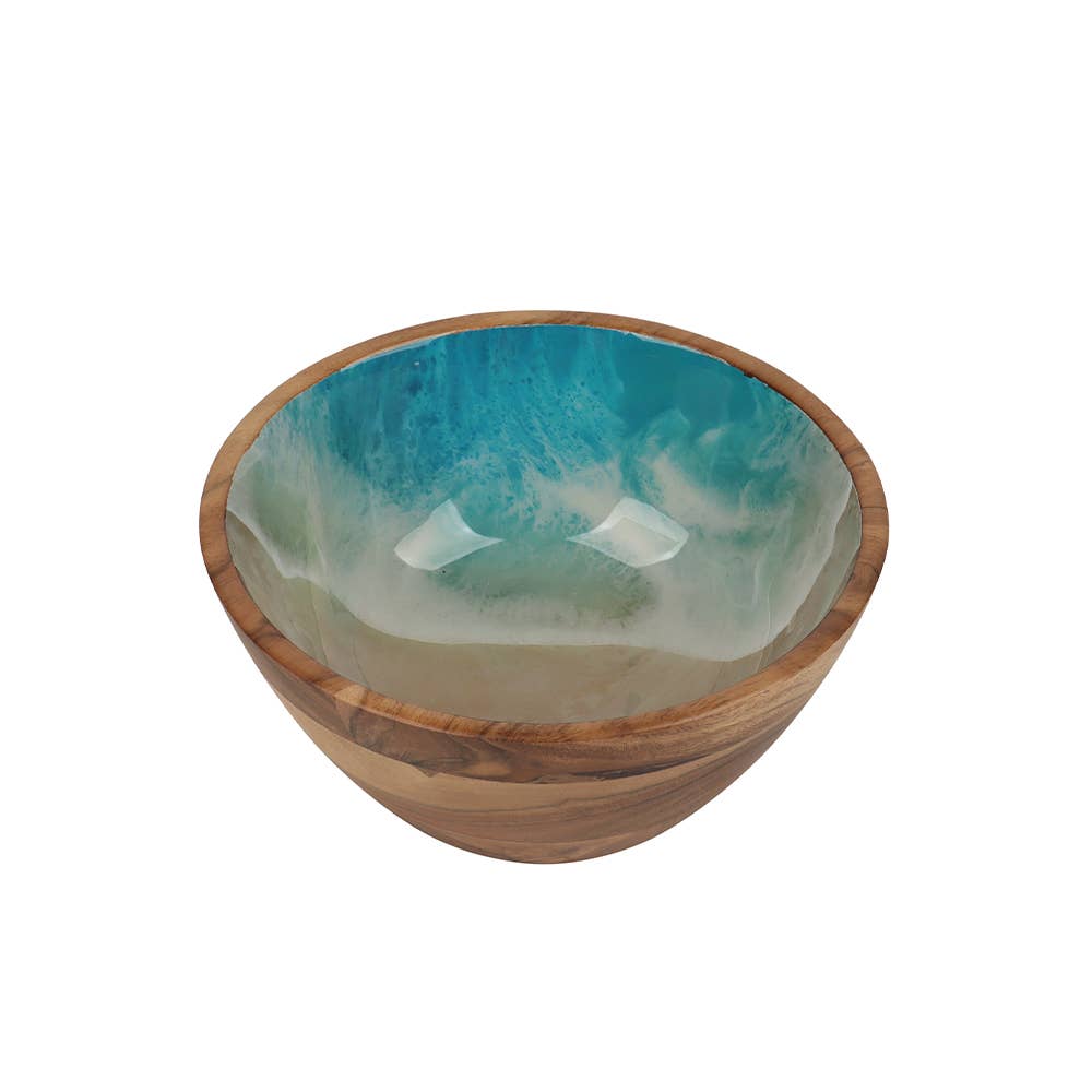 Ocean Wave Wood Bowl - 8”