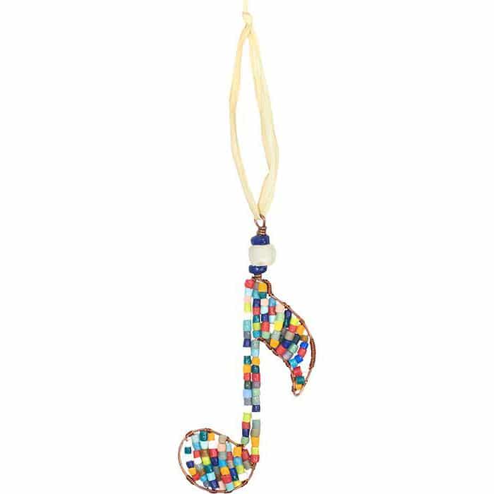 Musical Note Beaded Ornament