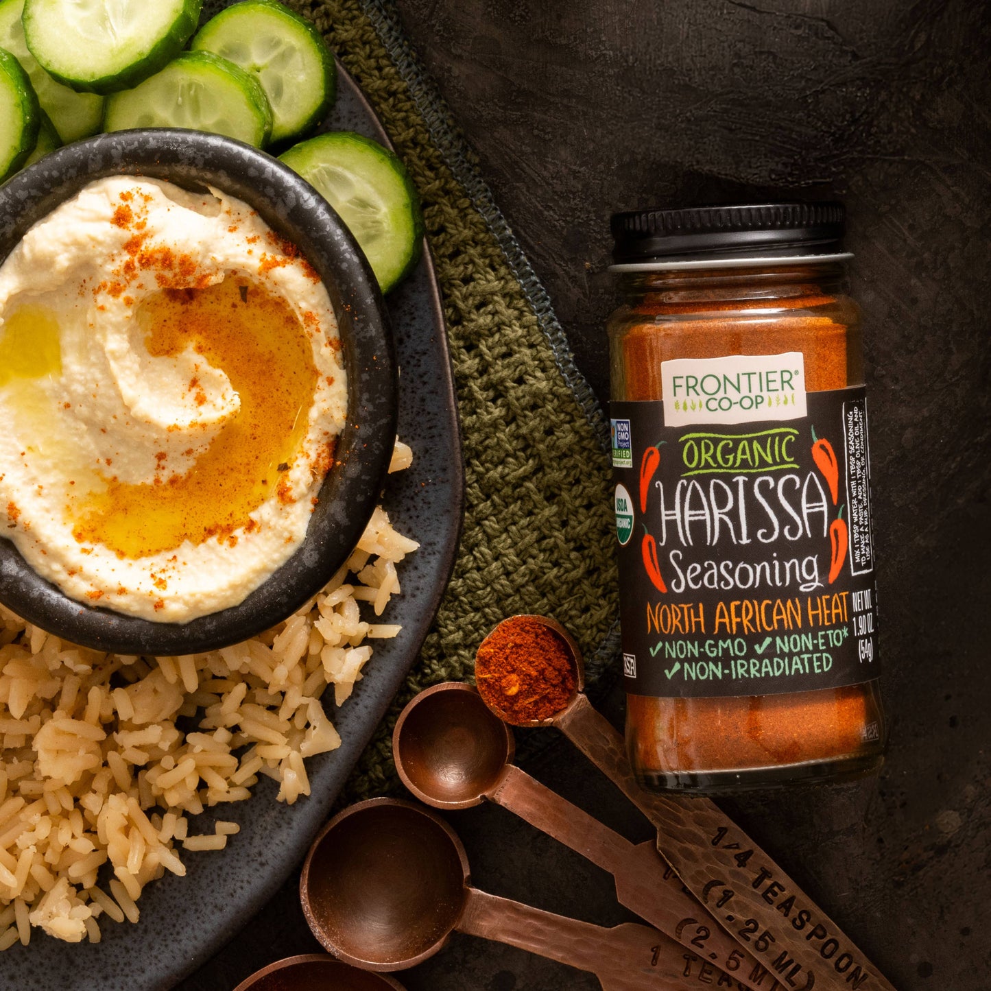Harissa Seasoning, Certified Organic, 1.9 Oz