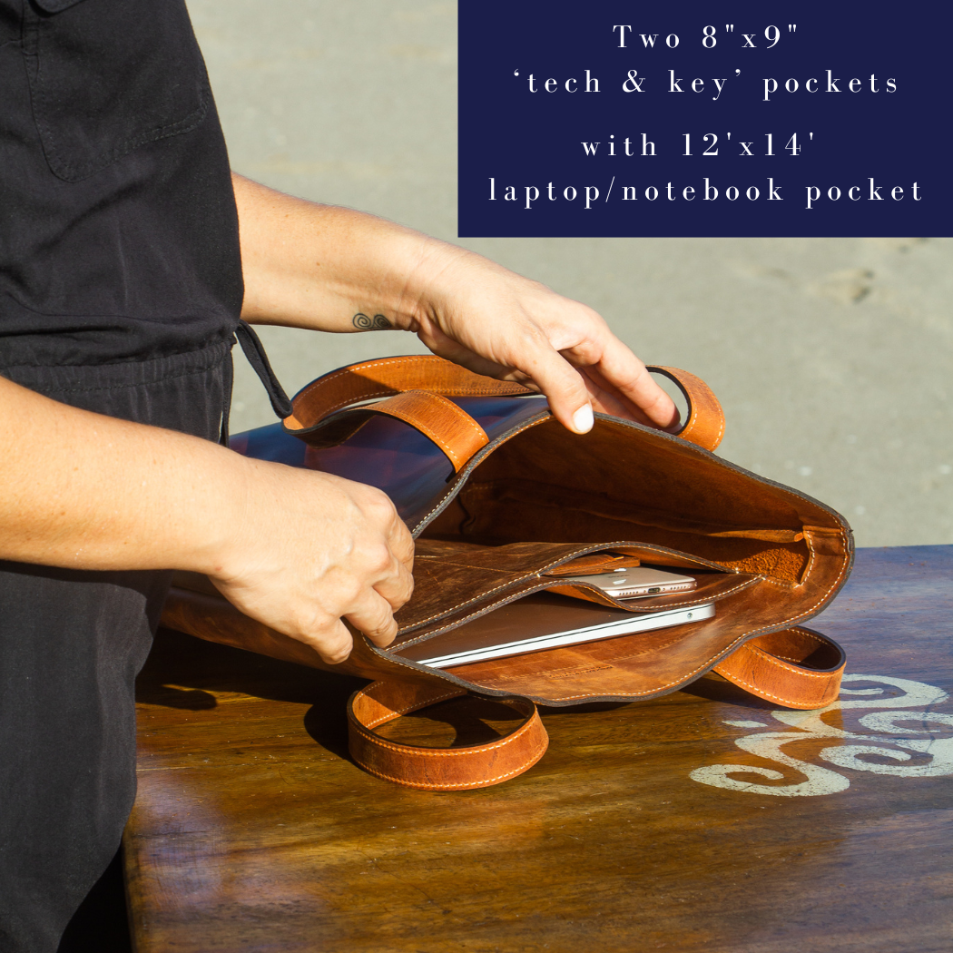 The Essential Tote - Saddle Brown