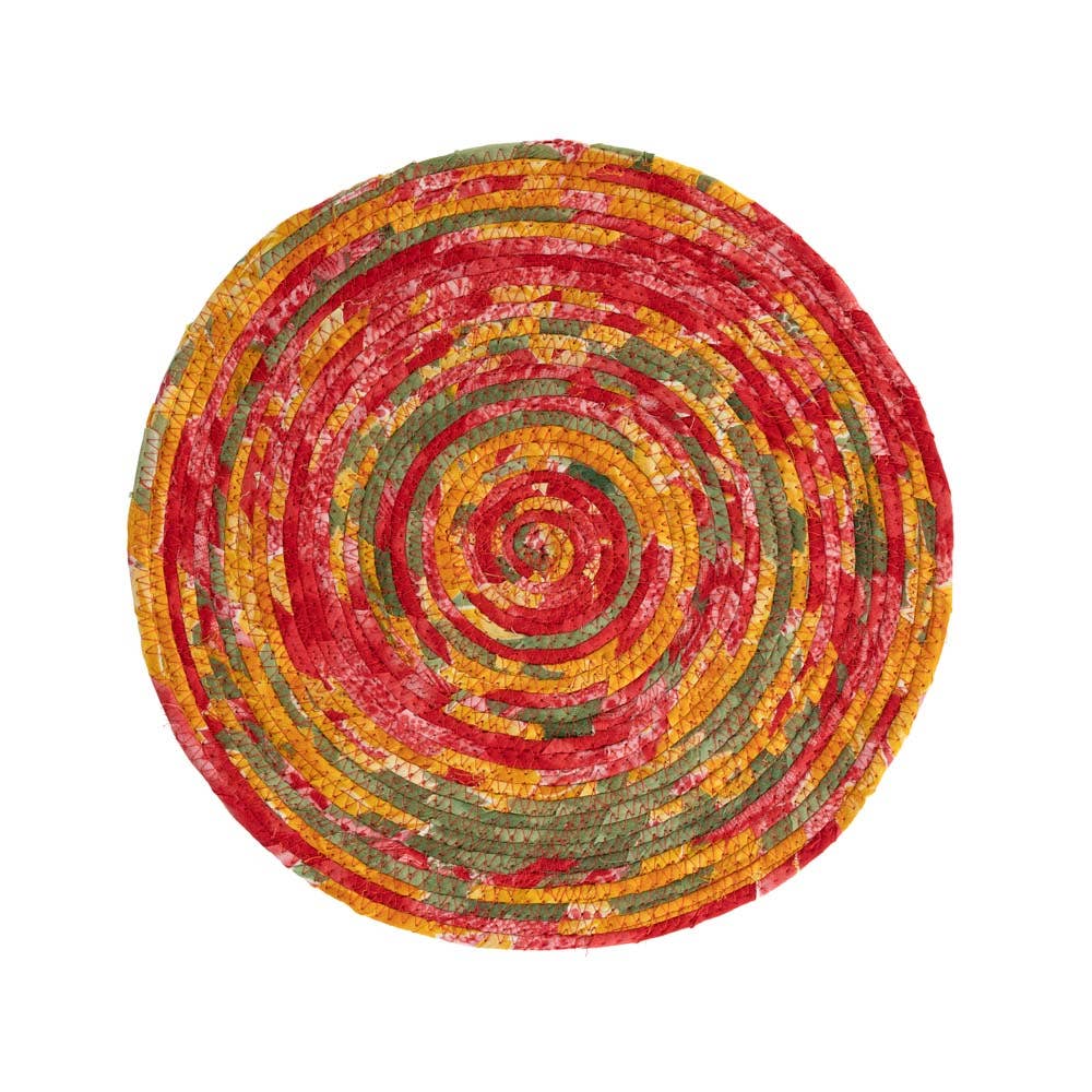 Recycled Saree Round Placemat