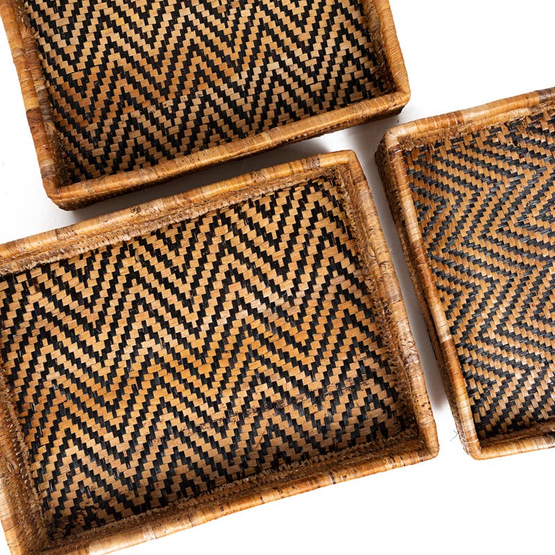 Chevron Banana Leaf Tray