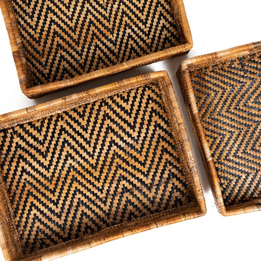 Chevron Banana Leaf Tray