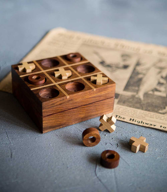 Tic Tac Toe - Handcarved