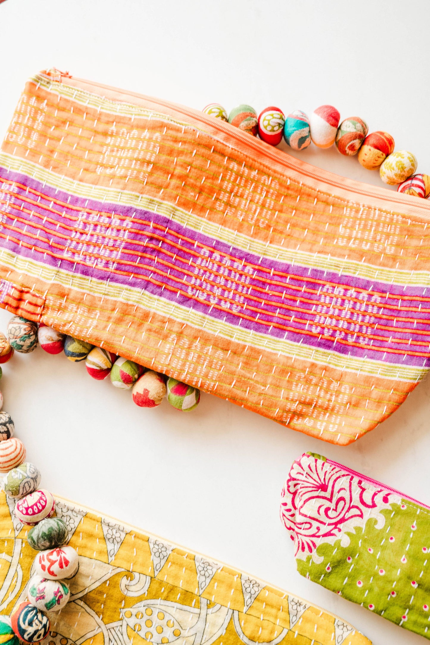 Kantha Cosmetic Bag-Extra Large