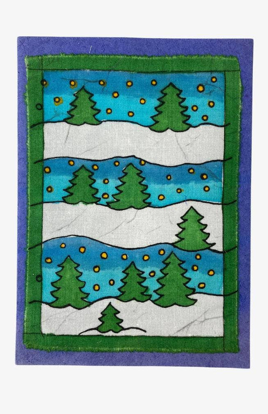 One-of-Kind Batik Lokta Paper Card