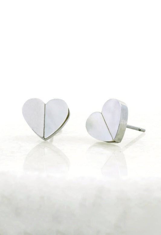 Give Hope Earrings in Silver and Mother of Pearl