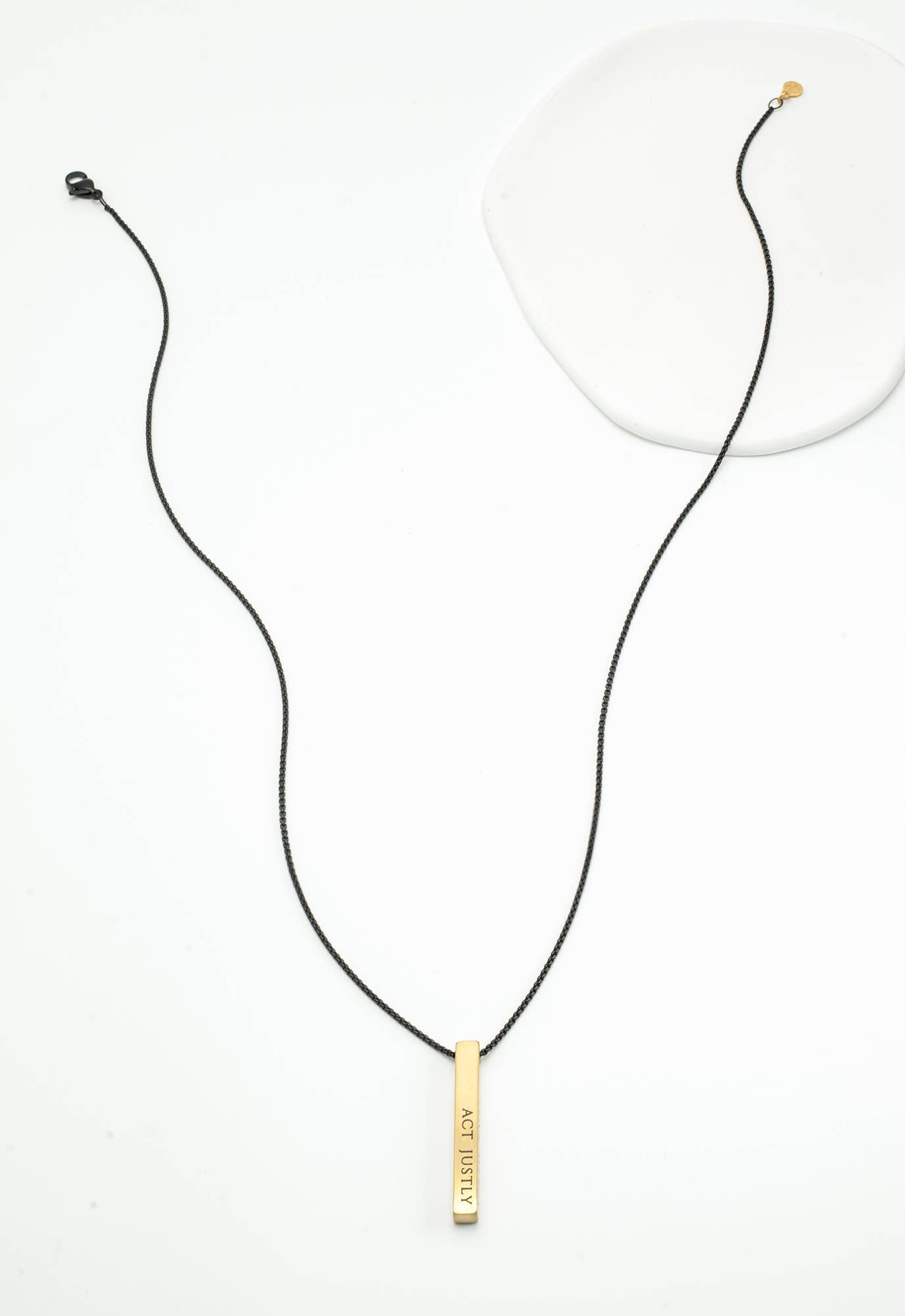 Justice Men's Gold Bar Necklace