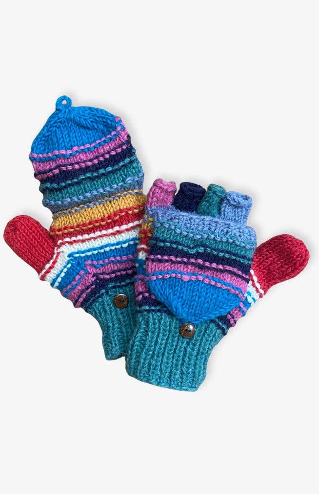 Handmade Fleece-Lined Glitten, Assorted Colors