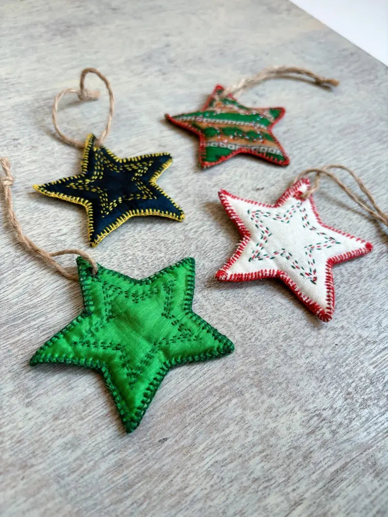 Kantha Star Ornament