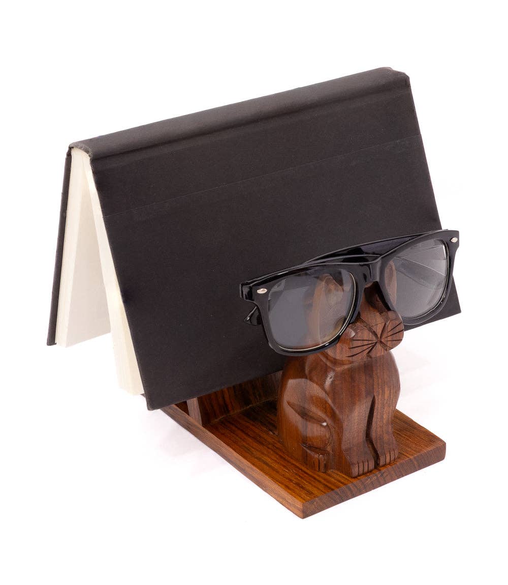 Cat Book & Glasses Caddy