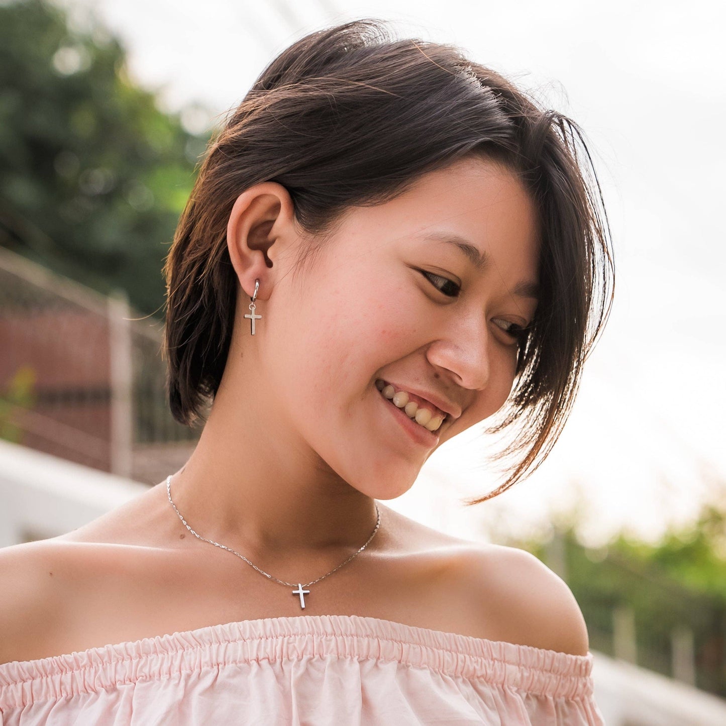 Courageous Cross Earrings