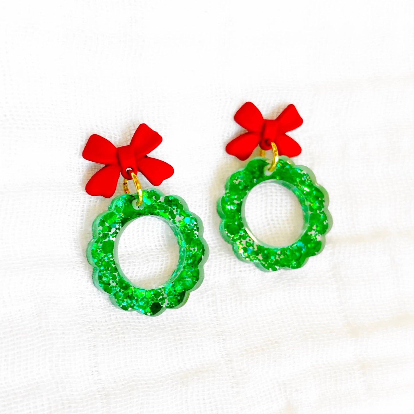 Christmas Wreath Earrings