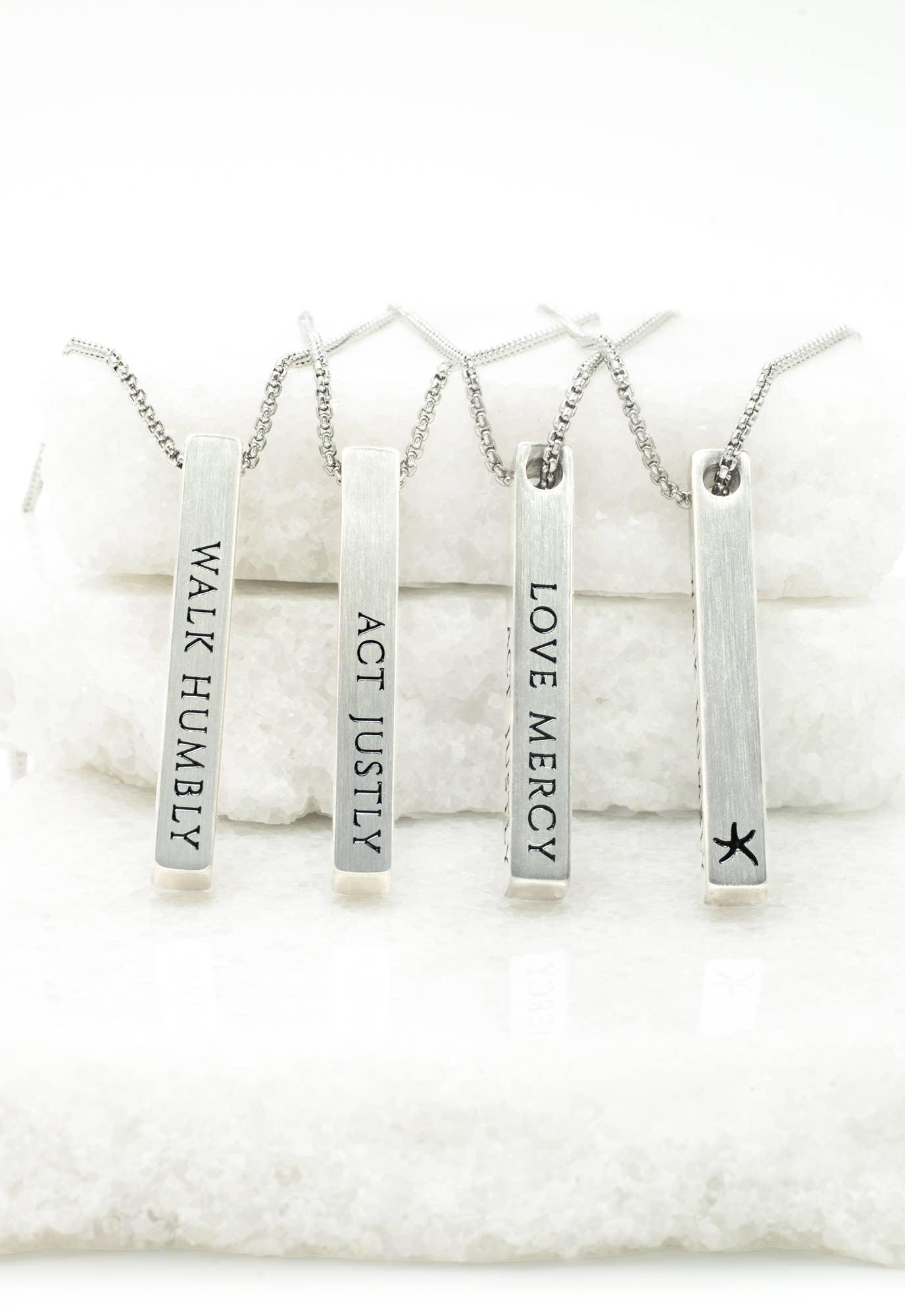Justice Stainless Bar Necklace