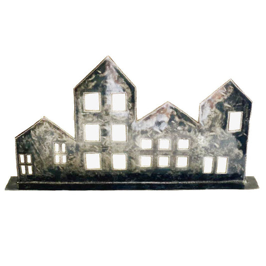 Houses Standing Metal Art