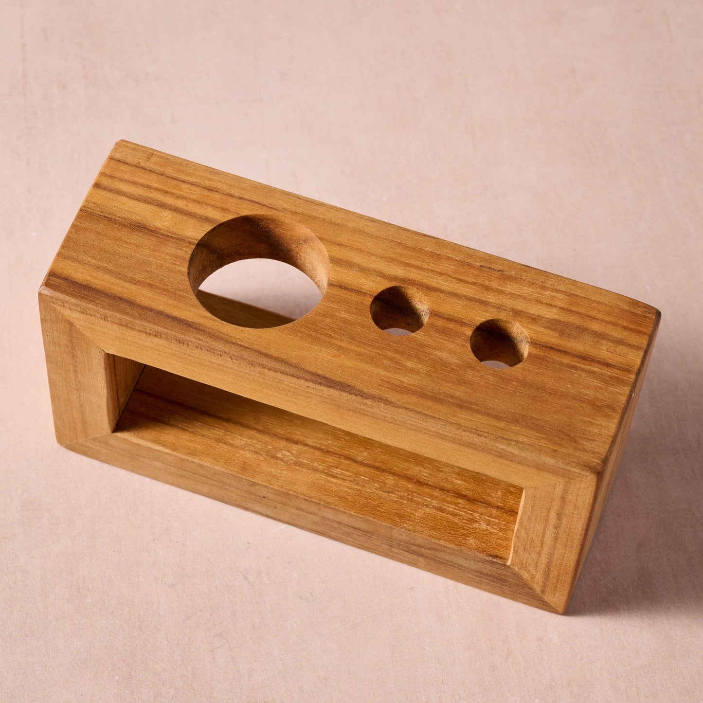 Teak Toothbrush Holder