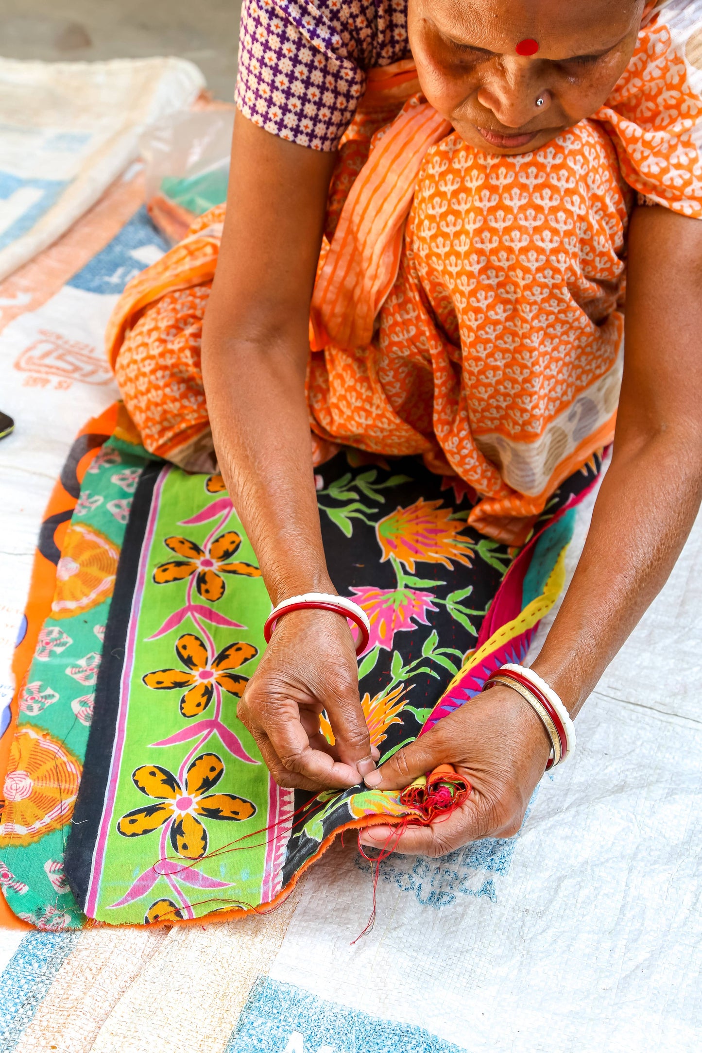 Kantha Washcloth-set of 3
