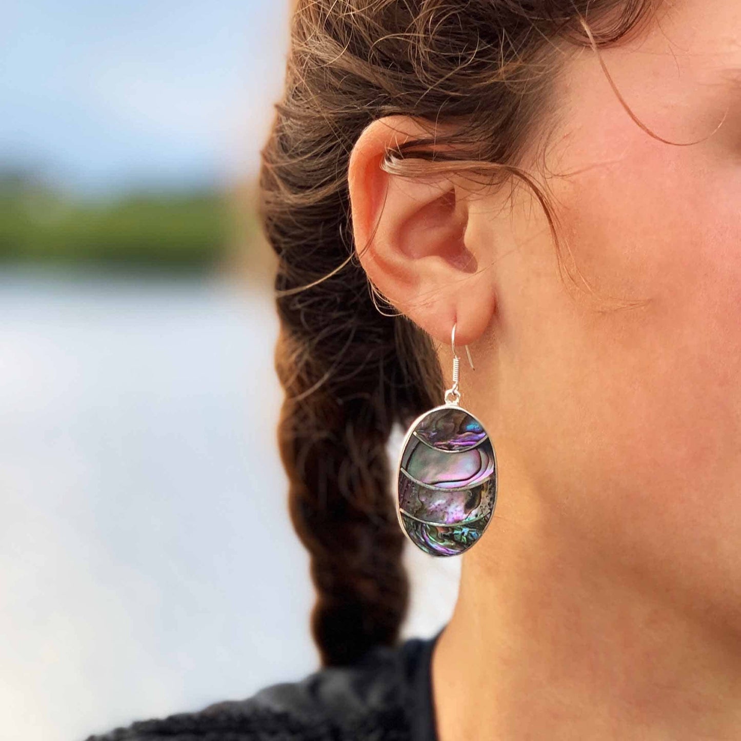 Abalone Oval Earrings