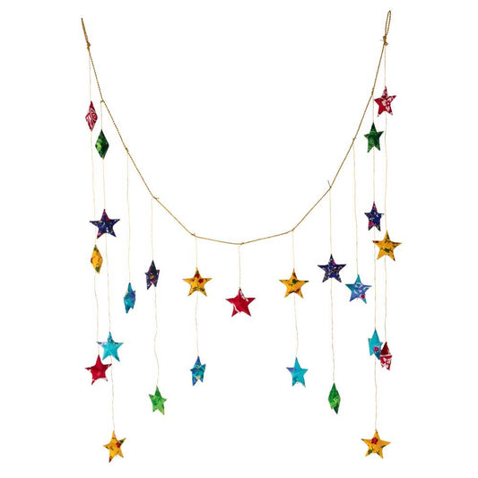 Recycled Sari Star Valance