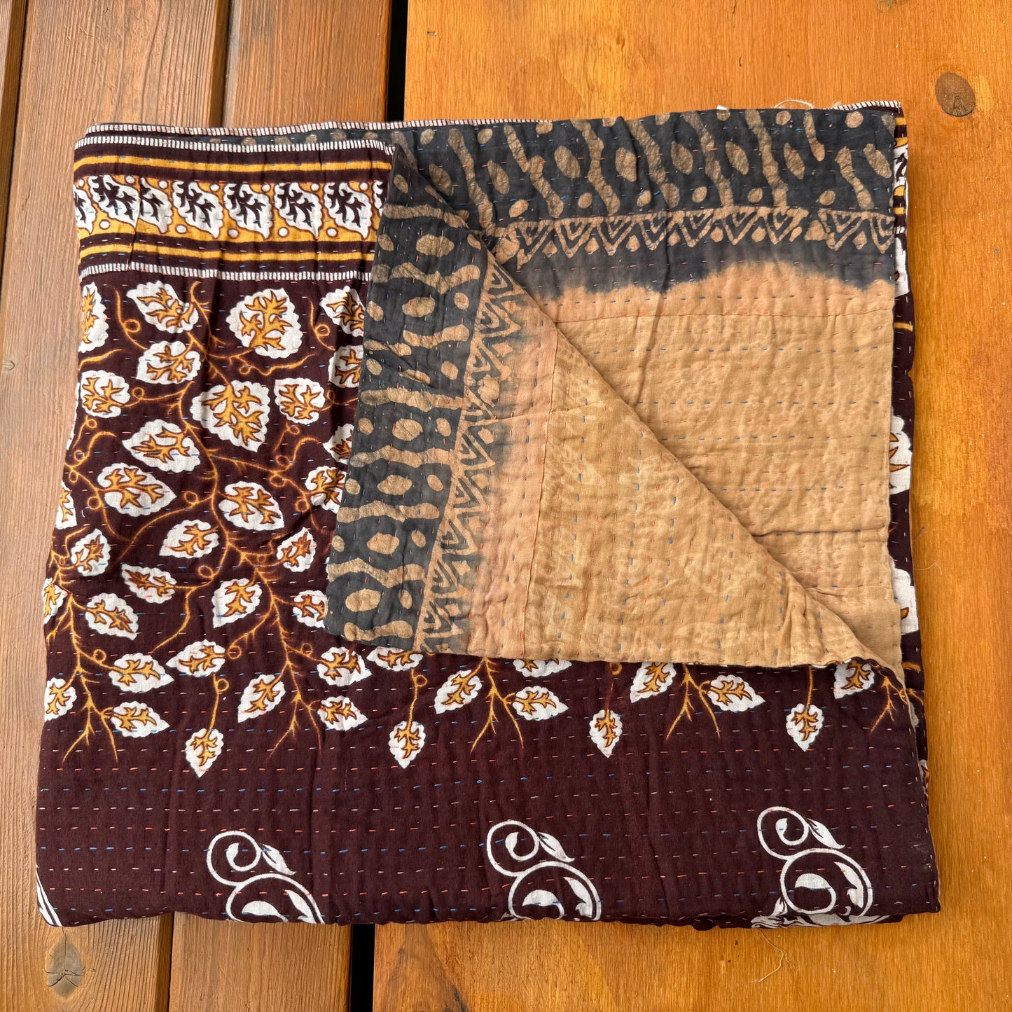 Personal Kantha Throw (approx 7ft x 3ft)